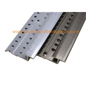 China Brushed Aluminium Carpet To Ceramic Tile Transition Strip Carpet Edge Guard Durable on sale