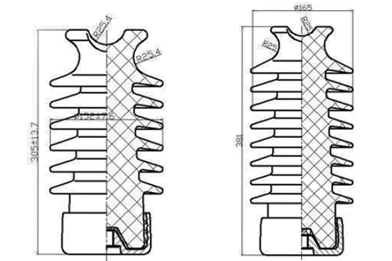 Porcelain Brown Station Post Insulator ANSI 57-5 Standard
