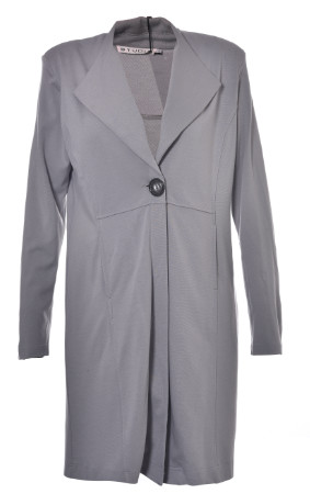 Quality Big Buttons Decoration Nice Womens Long Length Coats With Front Pleat Hem Coldproof wholesale