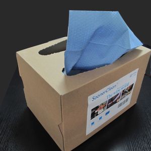 Woodpulp Pp Blue Embossed Nonwoven Cleaning Wipes High Gram Heavy Industrial