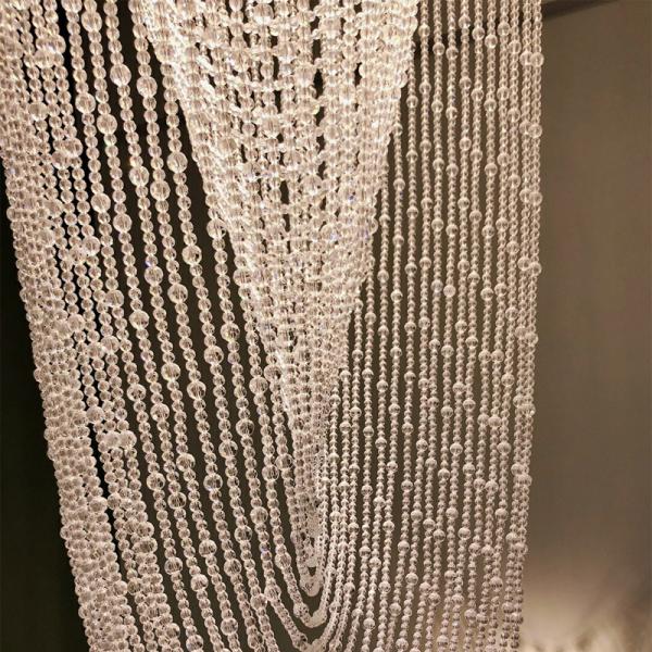 Luxury Stair Chandelier Lighting Crystal Tassel Indoor Lighting Restaurant Lobby Hotel Chandelier(WH-NC-32)