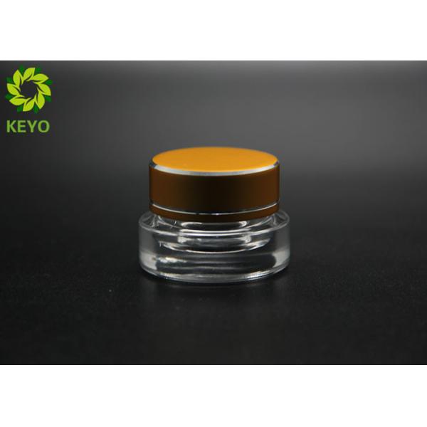 Quality 3g Thick Bottom Clear Glass Eyecream Jar With Aluminim Lid wholesale
