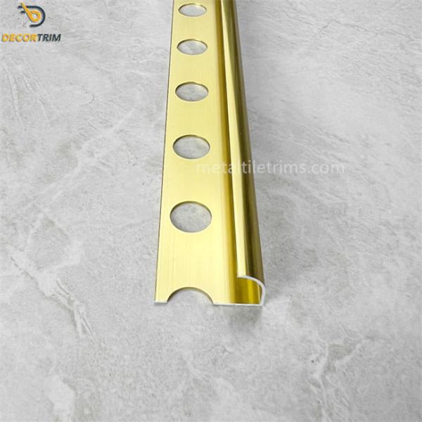 Quality Homebase Tile Trim ，Gold Tile Edging Aluminum Decorative Metal Corner wholesale