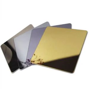 China 201 316 Gold Mirror Decorative Stainless Steel Sheet 2440mm Length on sale