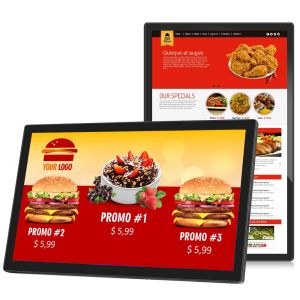Wall Mounted Digital Advertising Screen 23.8" LCD Panel Elevator 16GB Tablet PC