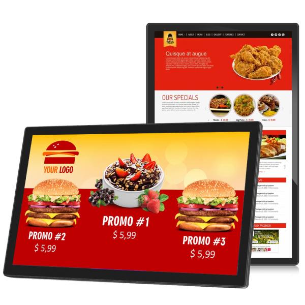 Wall Mounted Digital Advertising Screen 23.8" LCD Panel Elevator 16GB Tablet PC