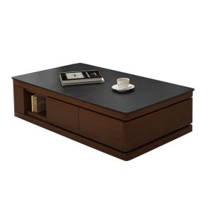 OEM ODM Wooden Marble Coffee Table TV Console Table With Storage Drawers