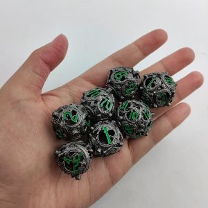 Longkong Circle Metal Dice Set DND Dungeon And Multi -Noodle RPG Chessboard Game