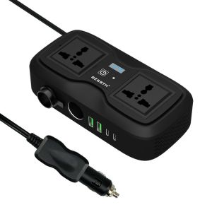 GaN Power Driver Pro: 400W Peak Car Inverter with 2 AC Outlets & Dual USB PD