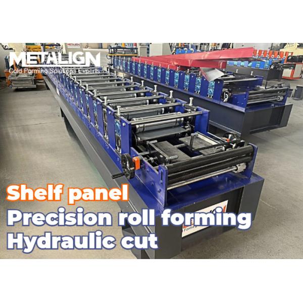 Quality Custom Cut & Bent Shelf Panel Roll Forming Machine 10m/Min 5.5Kw wholesale