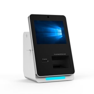 Passport Scanner Hotel Key Encode 15 Inch Self Service Hotel Check In Kiosk With