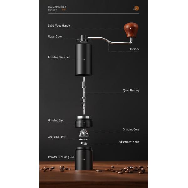 Camping Espresso Hand Drip Coffee Grinder Portable Manual Flat Burr Grinder Homeuse