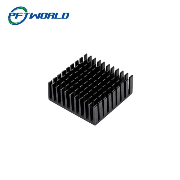Precision CNC Machined Aluminum Radiator Parts Black
