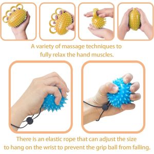 Hand Grip Exerciser Strengthener Four Finger Exerciser Ball and Hand Exercisers