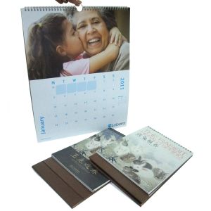 C2S art paper Cardboard Desktop Customized Calendar Printing Service for