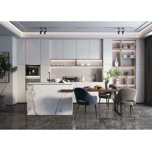 Cheap Space Efficient Lacquered Modern Kitchen Cabinets Customized Design Flat Pack for sale