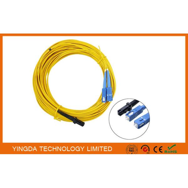 LC / APC Fiber Optic Patch Cord MT-RJ to SC Singlmode Duplex Zipcord Without