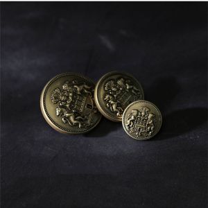 Custom logo zinc alloy buttons metal shank button for coat