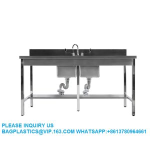 Lab Furniture Supplies Factory Customized Laboratory Steel Double Sink With Two