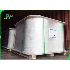 60g Kraft Paper 15mm Width Virgin Wood Pulp One Side Glossy For Straw