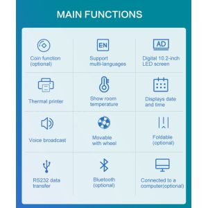 Aultrasonic Bmi Body Weight And Height Scale Intelligent Coin Operated For