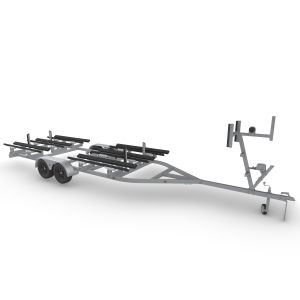 2 Inch Ball Hitch Type Aluminium Boat Trailers With Welded Frame Construction