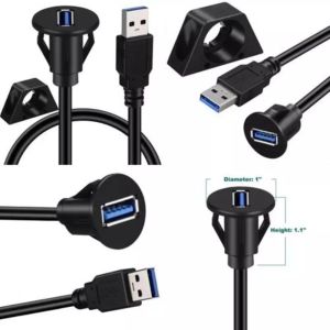 China Car Dash Flush Panel Mount Usb 3.0 A Male To A Female Extension Cable on sale