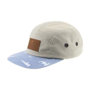 Customized Printing Corduroy Snapback Hat With Flat Peak And Leather Strap