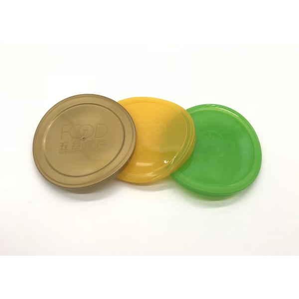 Reusable 0.25mm Thickness PE Lid / Cylinder Or Round Plastic Tin Can Covers