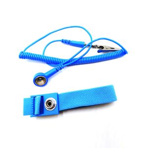 Anti - Allergic Esd Products Wrist Strap Washable Blue Color 10e9 Surface