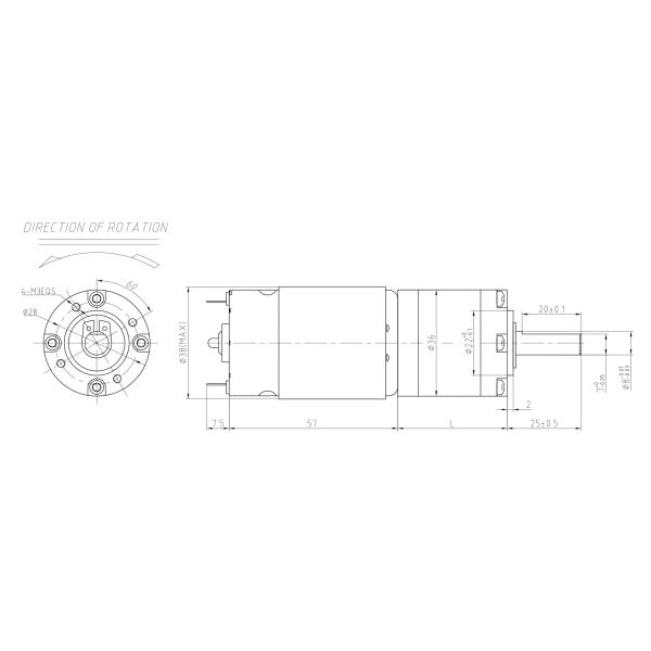 800rpm 1500Rpm Permanent Magnet DC Gear Motor 10.8V 12 Volt High Power Low Noise