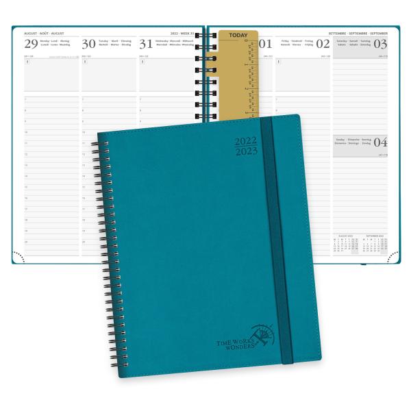 Quality 8.5''x10.5'' Hardback Spiral Daily Planner From Jul. 2023 To Jun. 2023 wholesale