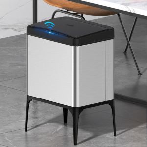Cheap Portable Electronic Household Kitchen Induction Garbage Bin Automatic Sensor Mini Indoor Plastic Smart Trash Can for sale