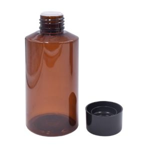 1oz 2oz Sloping Shoulder Amber Color Refillable Plastic Bottle Shower Gel
