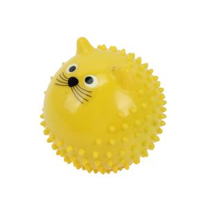 Factory directly sale cute cat pattern pvc Inflatable spiky hand massage ball