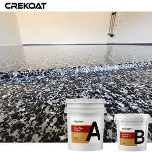 High Gloss Epoxy Flake Floor Coating UV Resistant Excellent Adhesion