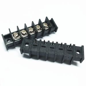 Cheap 7.62mm pitch barrier terminal blocks vertical through hole screws with captive plate with flange for sale