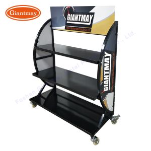 Heavy Storage Rack Shelf Metal Battery Display Stand