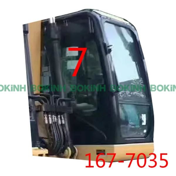 Quality CATERPILLAR 167-7035 Excavator Glass Right Side Position NO.7 Tempered Glass wholesale
