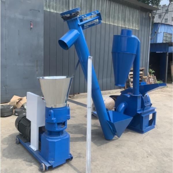 Quality 300Kg/H Feed Pellet Making Machines Wood Industrial Pellet Mill Crusher Conveyor wholesale