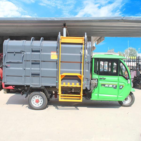 Quality Mini Tricycle Garbage Truck 3CBM Garbage Compression Truck Garbage Collection Truck for Sale wholesale
