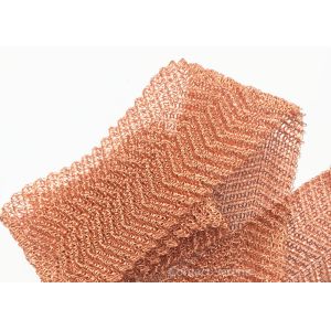 4 Strand 0.15MM Knitted Wire Mesh Pure Copper Round Flat Wire SGS Certificated