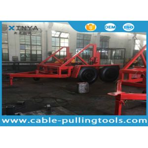 12 Ton Capacity Cable Drum Trailer Underground Cable Tools With Hand Brake and