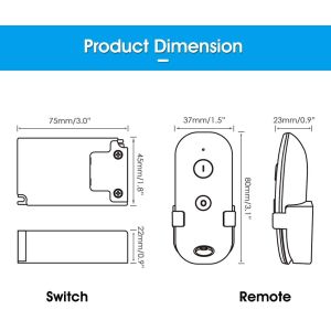 220V 120V Wireless Remote Light Control Practical 500W 1000W