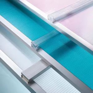 Cheap Customized Length And 500-1050 Mm Width Danpalon UV Blocking Multicell Polycarbonate U-Lock Roofing Sheets For Roofing for sale