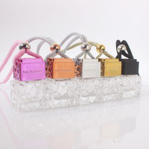 8ml Exquisite Honeycomb Car Perfume Bottle Empty Hanging Diffuser