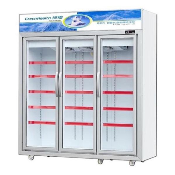 Quality Supermarket / Store With Three Glass Doors Equipped With Unit Freezing Display Refrigerators wholesale