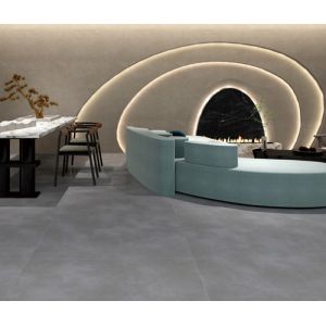 Large Format Cement Look Floor Tiles Porcelain Matte Dark Structure 60*120cm