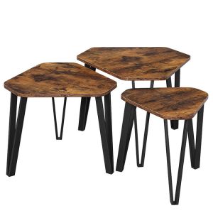 Industrial Design Nesting Coffee Table, Nesting Table For Sale, Coffee Table Set