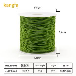 0.8mm Thick 72 Jade Thread Chinese Knot Silk Tassel Braided Bracelet Beading DIY